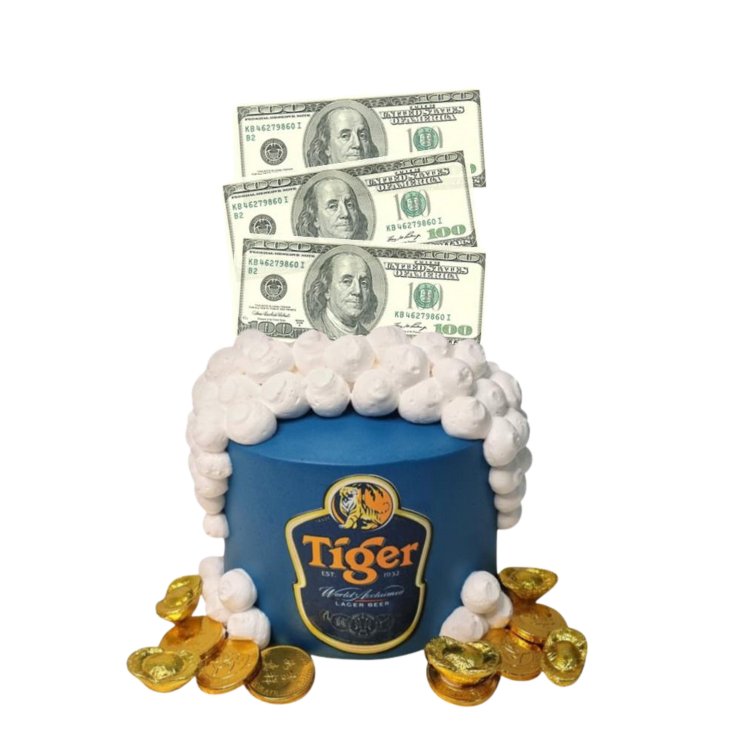 Tiger Beer Money Pulling Cake