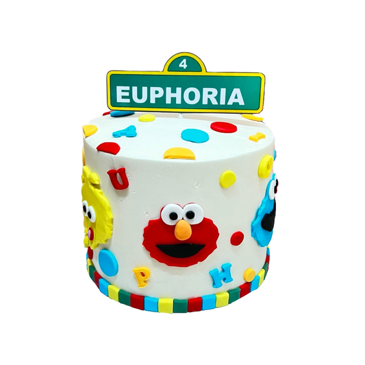Elmo Sesame Street Theme Customise Cake