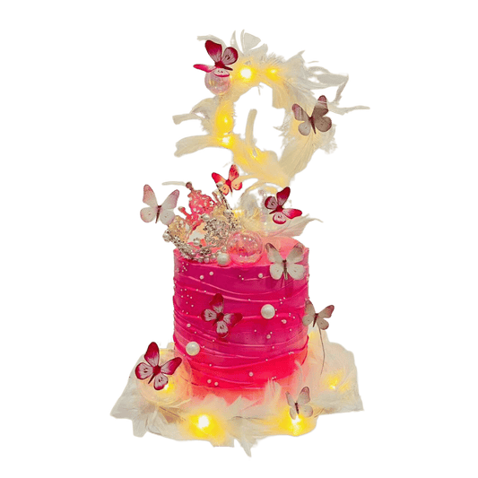 Hot Pink Fairy Butterfly Cake