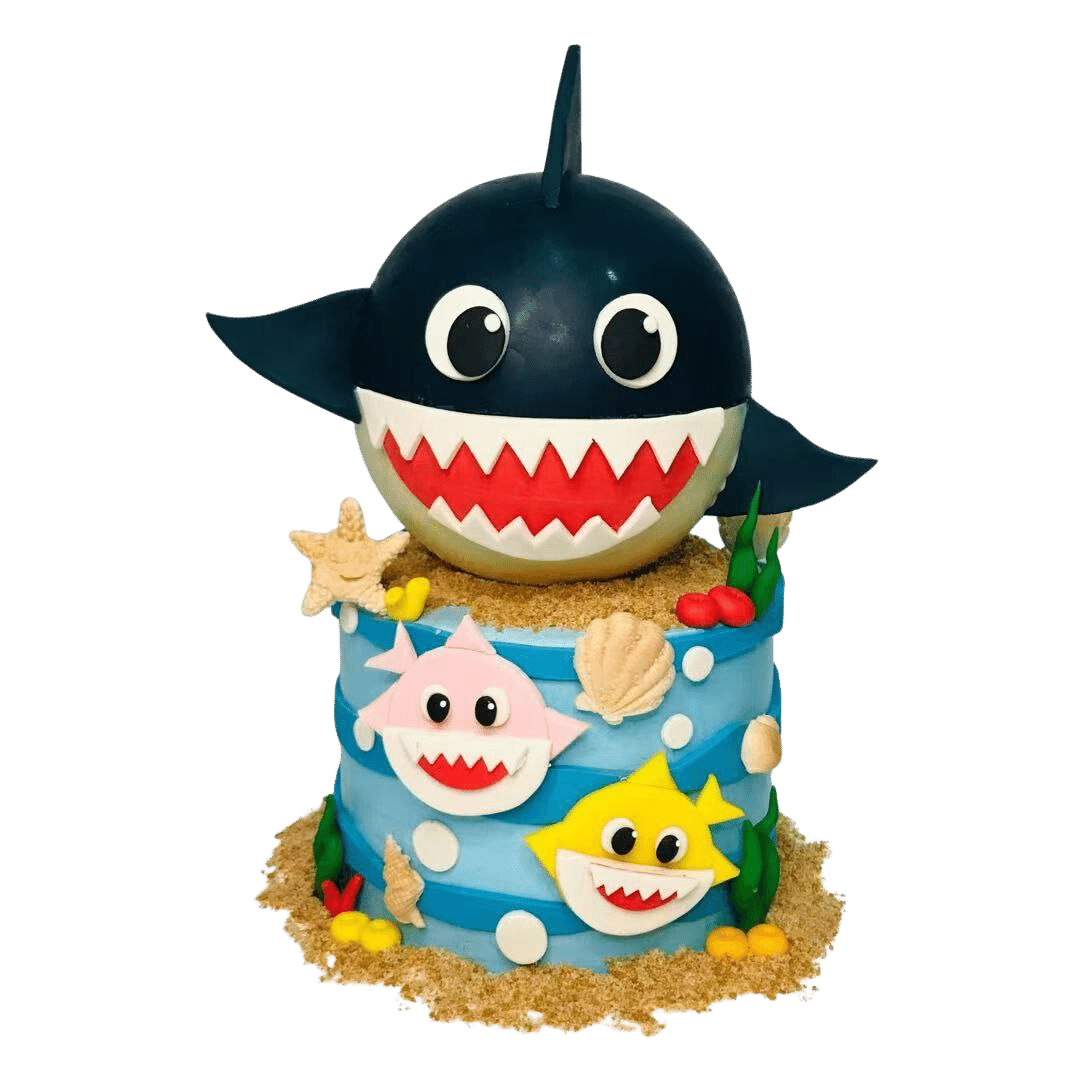 Baby Shark Knock Knock Pinata Cake