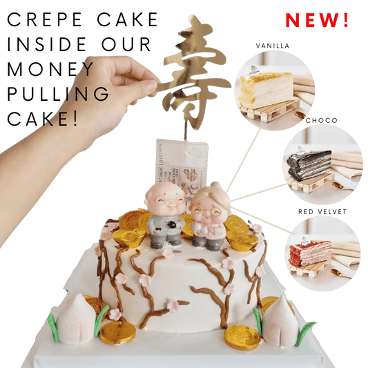 Longevity Crepe Cake Filling Money Pulling Cakes (8-10 pax)