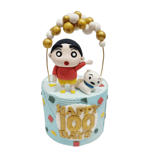 Crayon Shin Chan La Bi Xiao Xin With Xiao Bai Dog Themed Cake