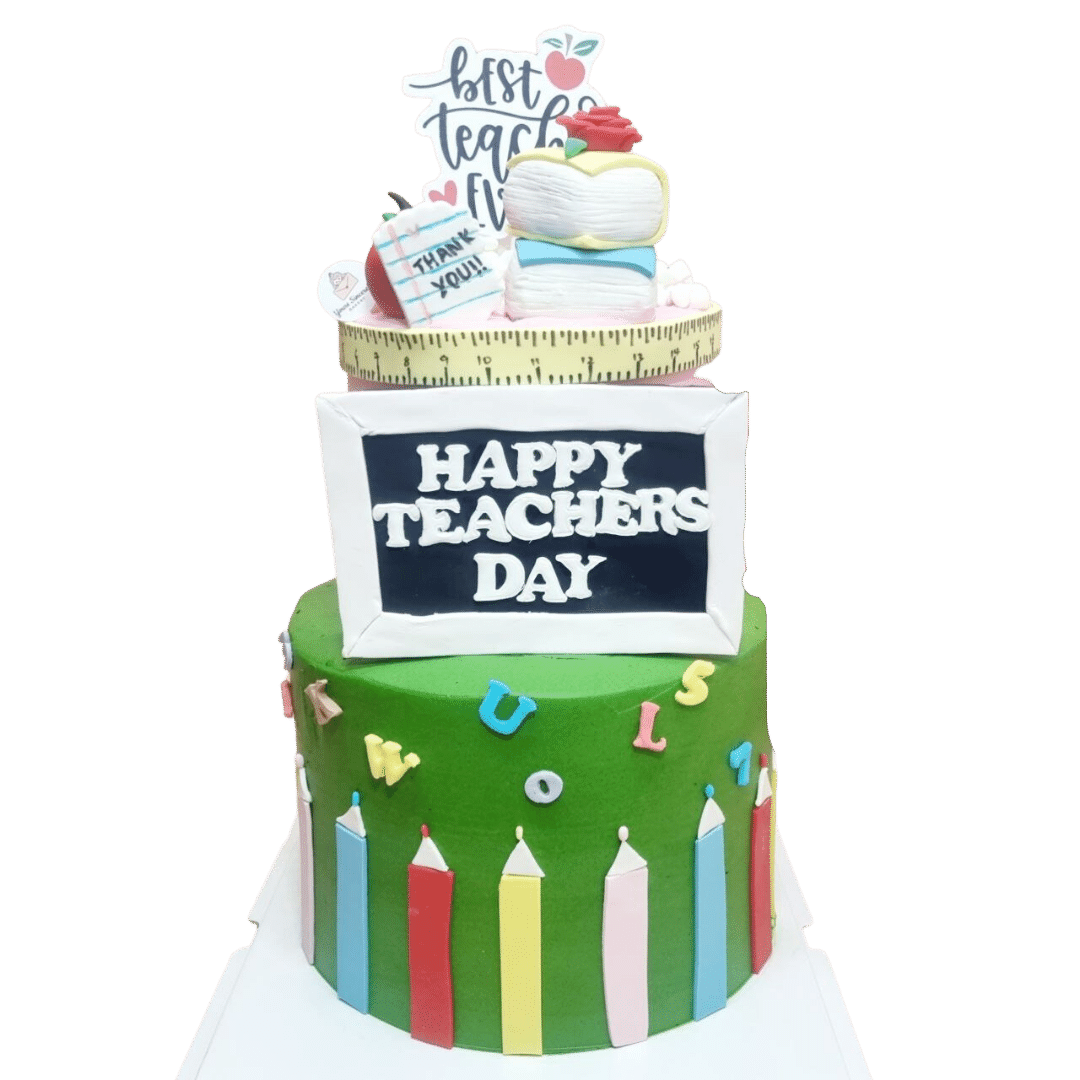 Teacher's Day Two Tier Cake
