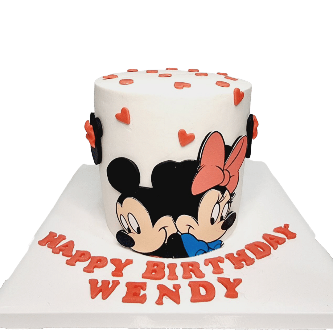 Mickey Mouse And Minnie Mouse Cake