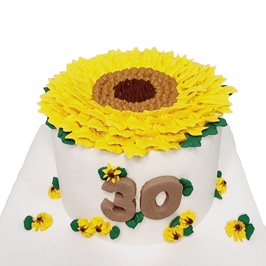 Sunflower Cream Piping Cake