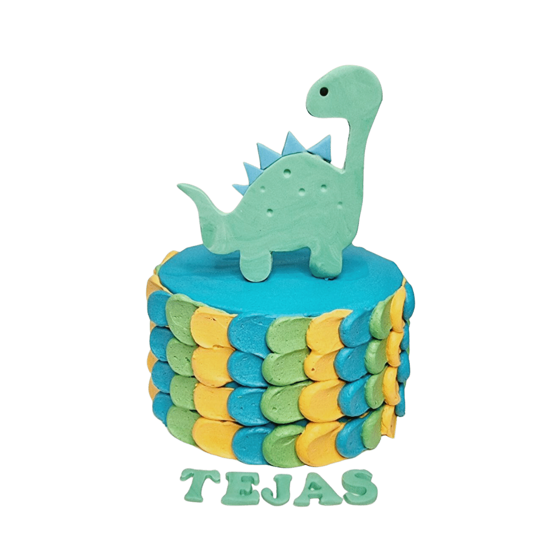 2D Cute Dinosaur Cake