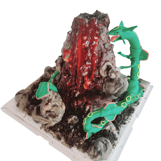 Rayquaza Volcano Pokemon Cake