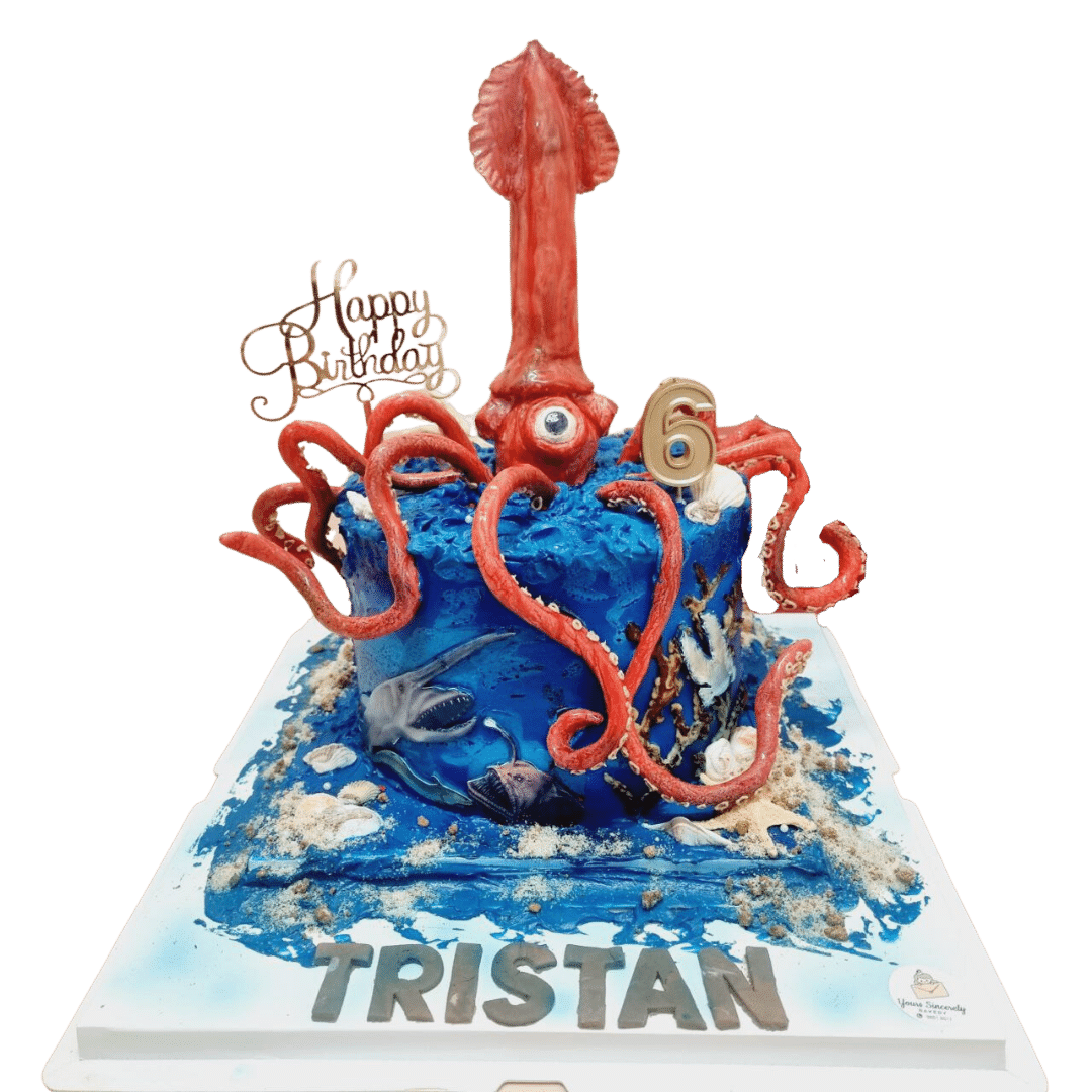 Squid Sea Creature Ocean Cake