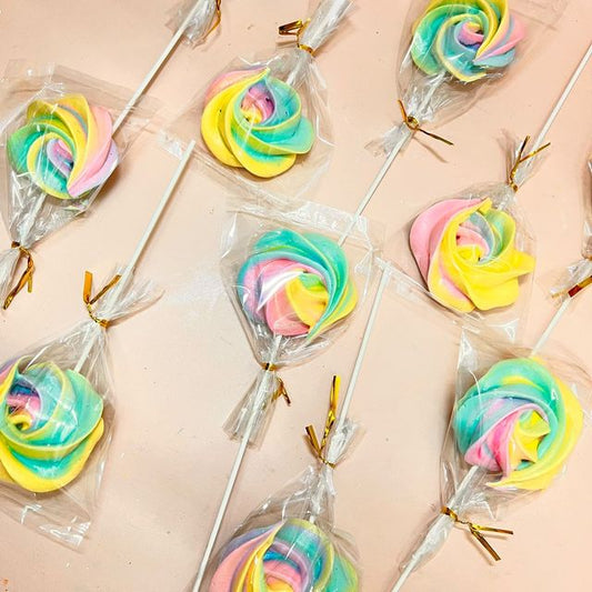 Rainbow Meringue Lollipops (20 packs)
