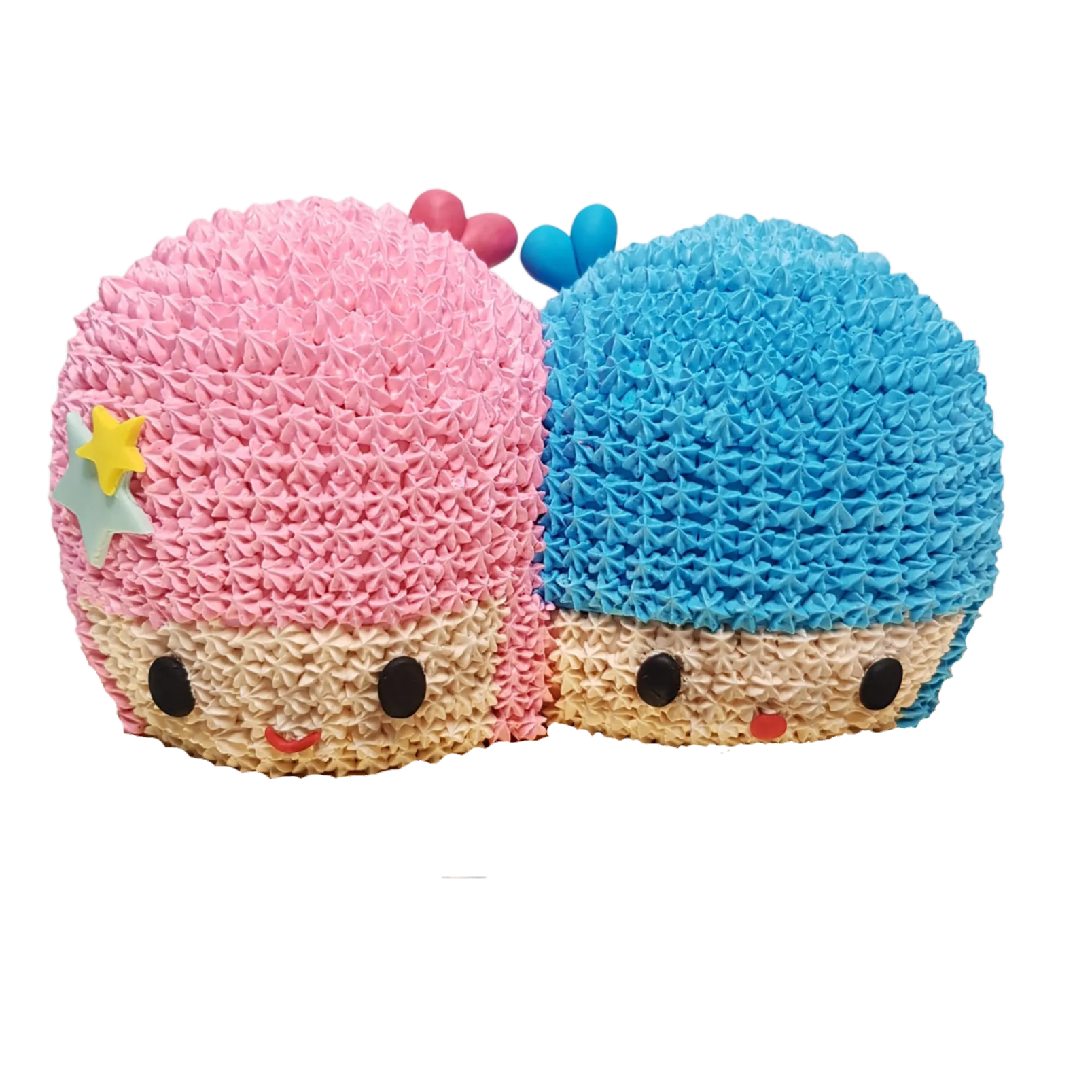 3D Little Twin Stars Cream Cake