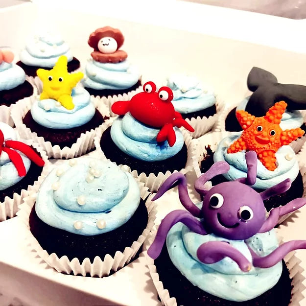 3D Sea Animals Cupcakes (12pcs)