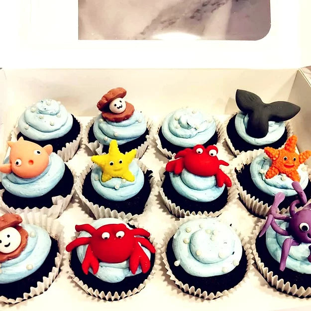 3D Sea Animals Cupcakes (12pcs)