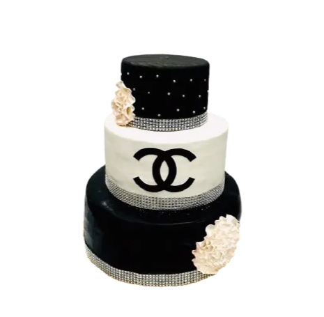 Chanel Wedding Three Tier Cake