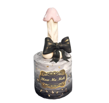 Black Ribbon Penis Dick Cake for Hens Night