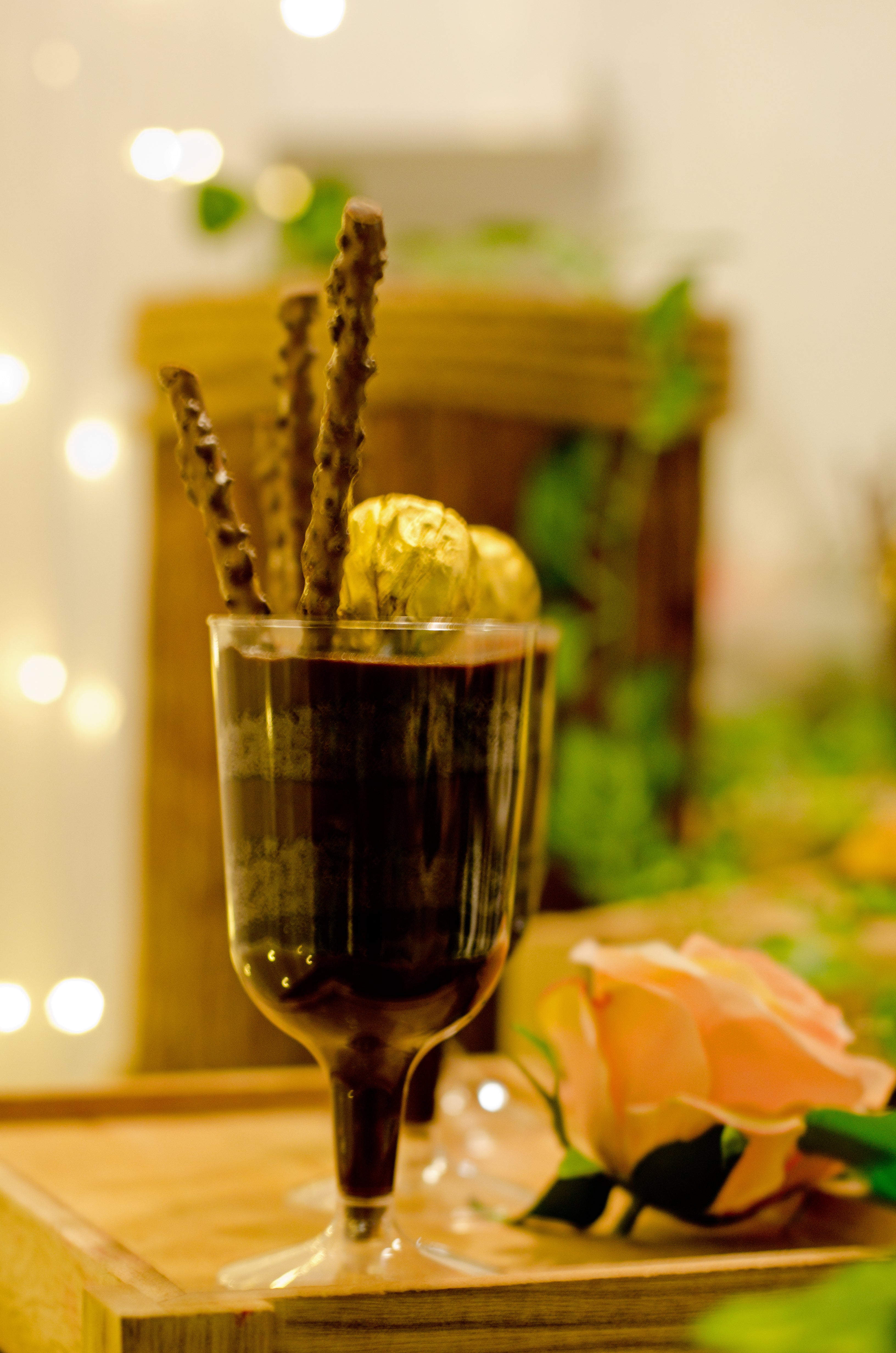 Chocolate Fudge Champagne Glass
