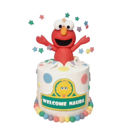Elmo Rainbow Stars Customise Cake