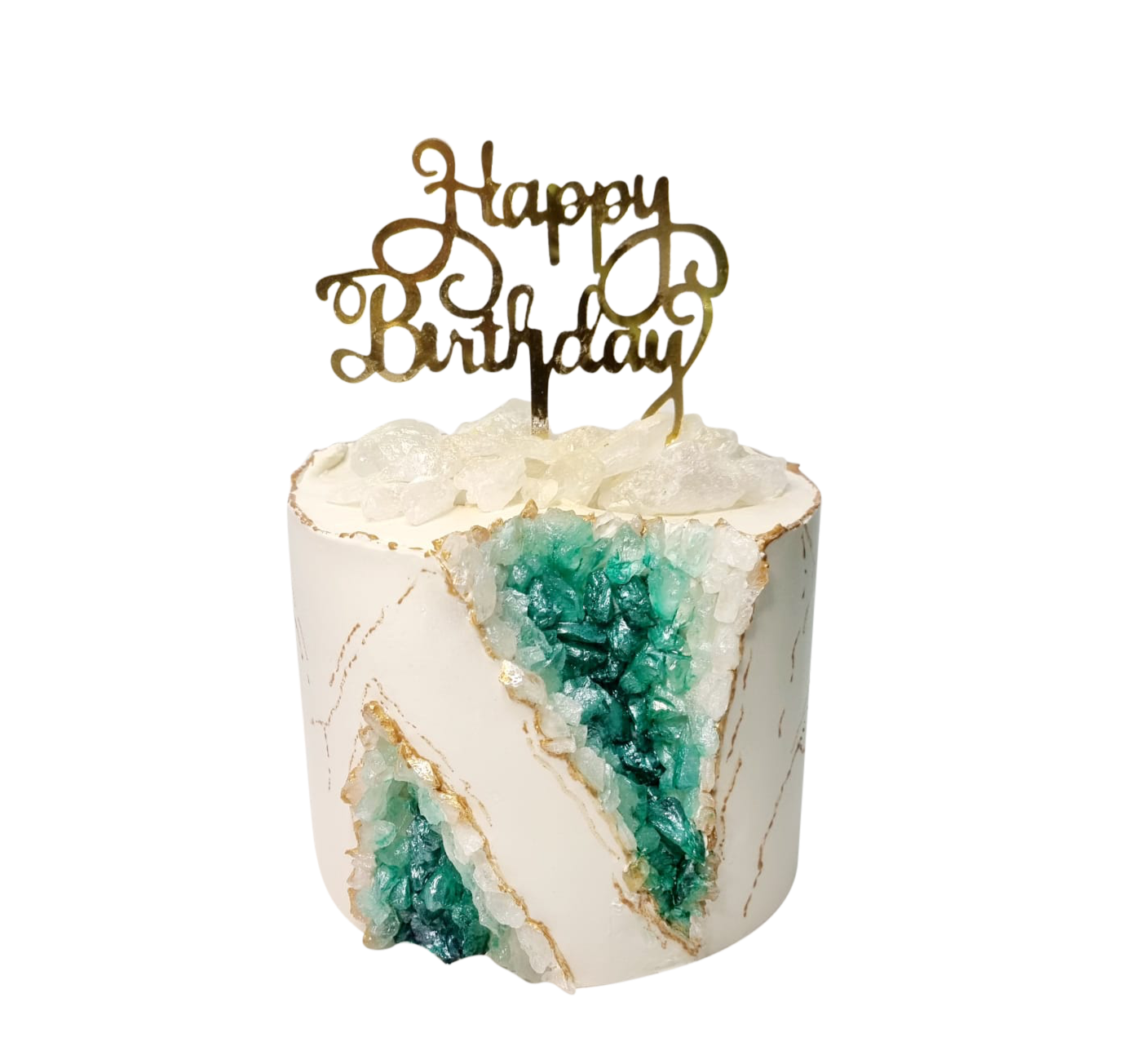 Geode Gem Crystal Money Pulling Turquoise Cake