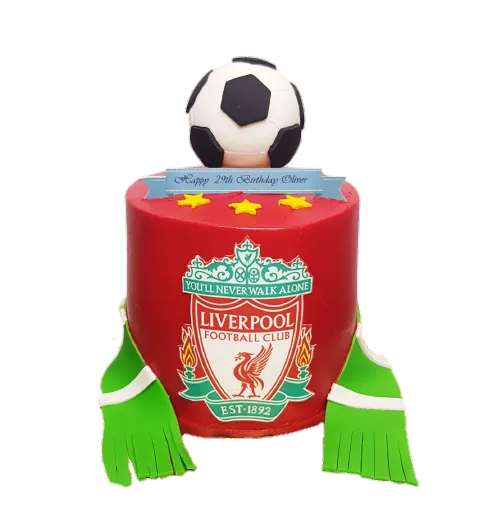 Liverpool Soccer Themed Cake