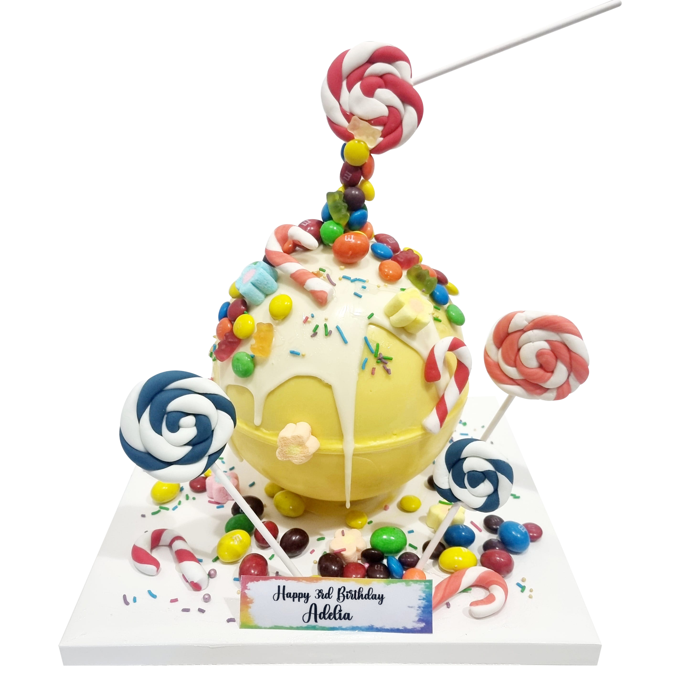 Lollipops Candies Snacks Rainbow Themed Pinata Knock Knock Cake