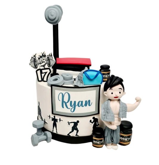 Muscle Man Gym Body Builder Customise Cake