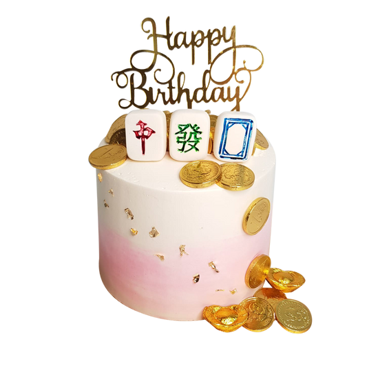 Pink Mahjong Money Pulling Cake