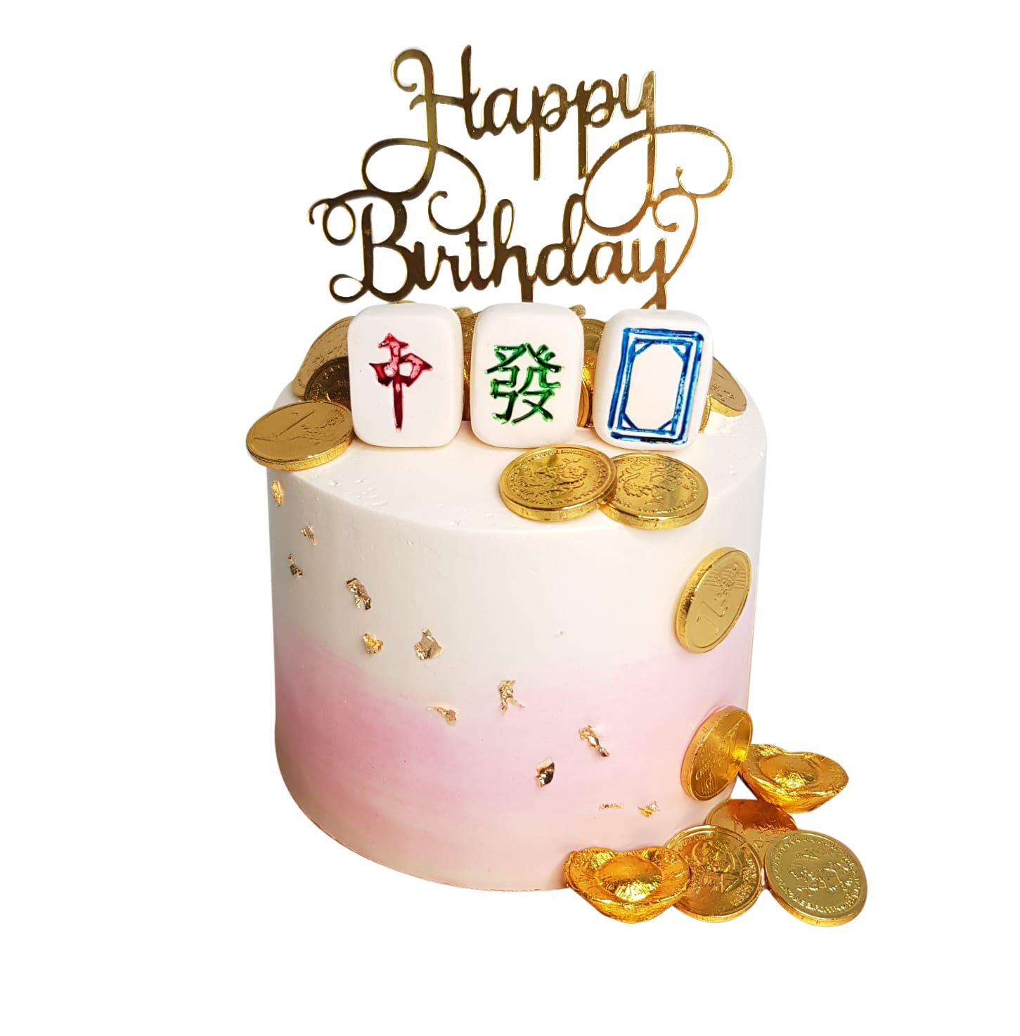 Pink Mahjong Money Pulling Cake