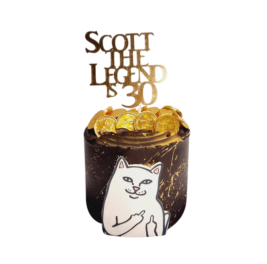 RipnDip Cat Chocolate Fudge Money Pulling Cake
