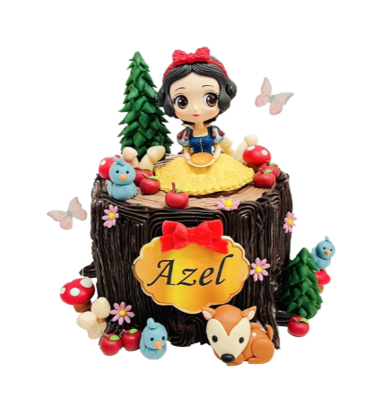 Snow White with Animals Tree Trump Cake